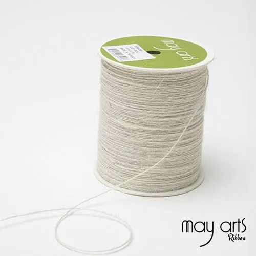 May Arts Jute Burlap String Cord Ribbon Ivory
