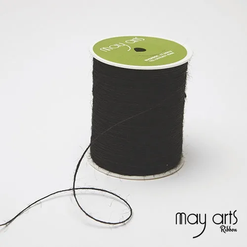 May Arts Jute Burlap String Cord Ribbon Black