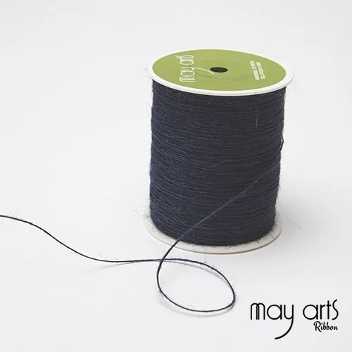 May Arts Jute Burlap String Cord Ribbon Navy