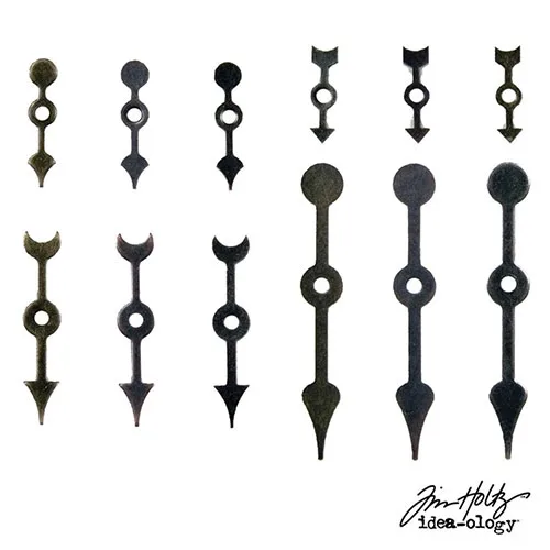 Tim Holtz Idea-ology Metal Game Spinners with Brads color Antique Nickel