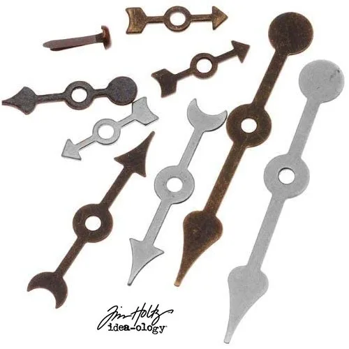 Tim Holtz Idea-ology Metal Game Spinners with Brads color Antique Nickel