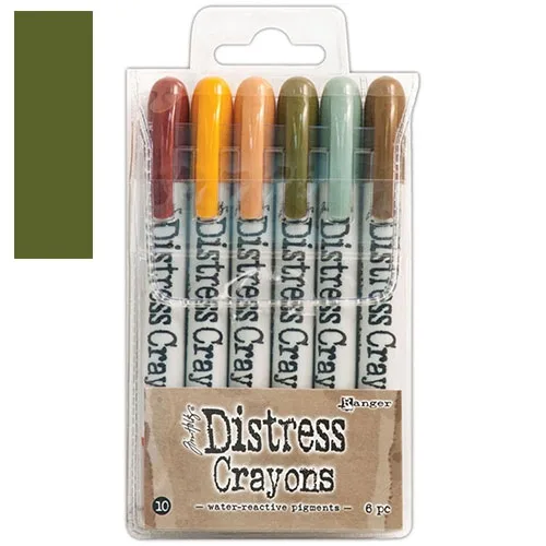Ranger Tim Holtz set no. 10 Distress Crayon Forest Moss