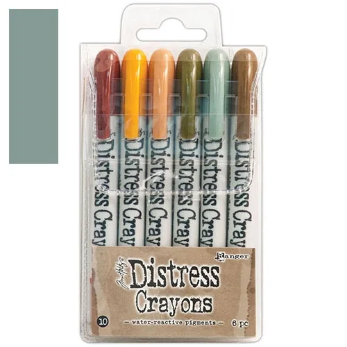 Ranger Tim Holtz set no. 10 Distress Crayon Iced Spruce