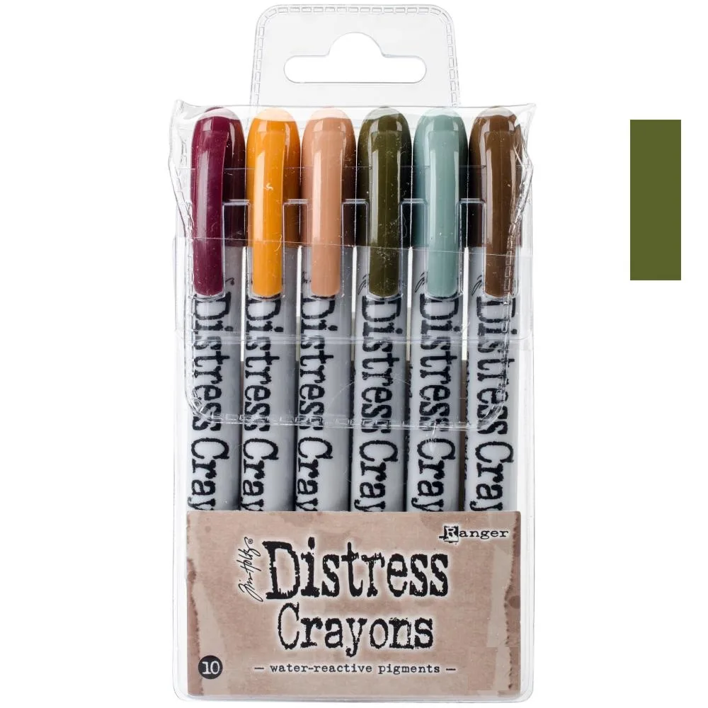 Ranger Tim Holtz set no. 10 Distress Crayon Forest Moss
