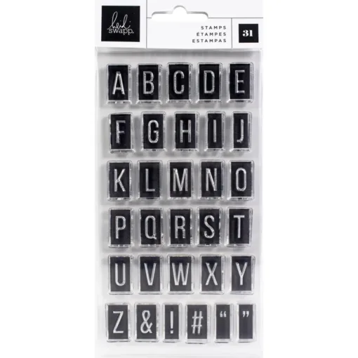 Heidi Swapp Clear Stamps Alphabet Care Free Collection
