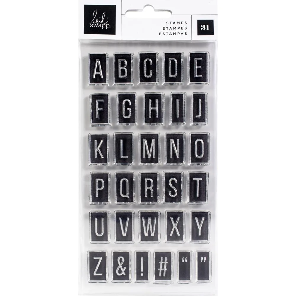 Heidi Swapp Clear Stamps Alphabet Care Free Collection