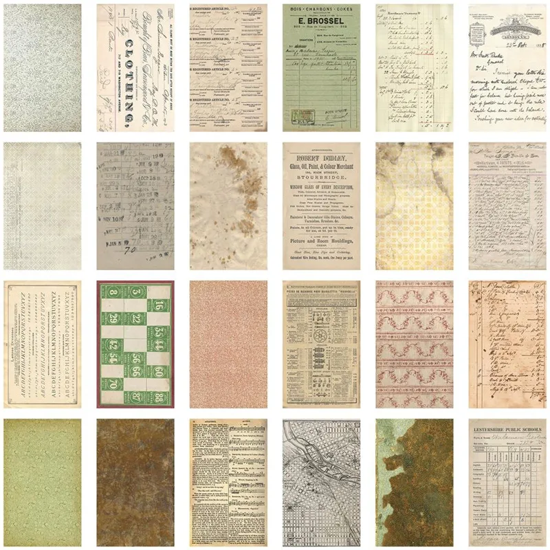 Advantus Idea-ology Backdrops Volume 1 Double-Sided Cardstock Sheets 6 x 10 inch by Tim Holtz