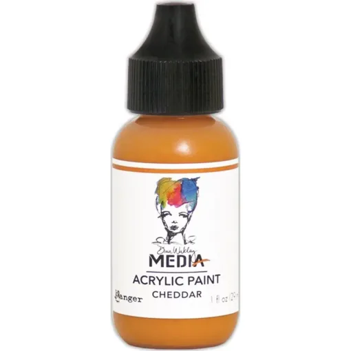 Ranger Dina Wakley Media Acrylic Paint Cheddar 1oz