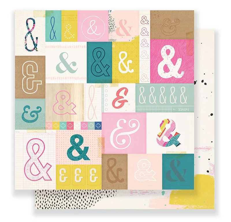 Crate Paper Paper Sheet 12 x 12 inch Serious Fun Good Vibes Collection