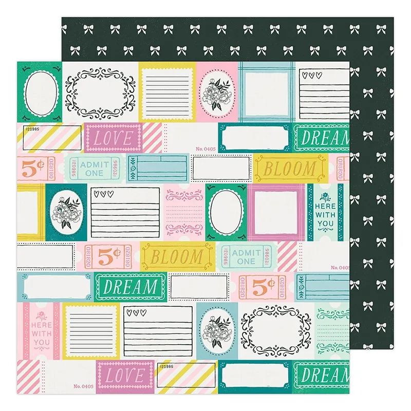 Crate Paper Double-Sided Paper Sheet 12 x 12 inch Garden Stroll Garden Party Collection by Maggie Holmes