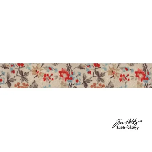 Advantus Idea-ology Linen Tape Floral Red Flowers by Tim Holtz