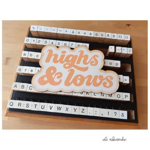 Ali Edwards Highs and Lows Painted Wood Veneer Piece Day in the Life 2022